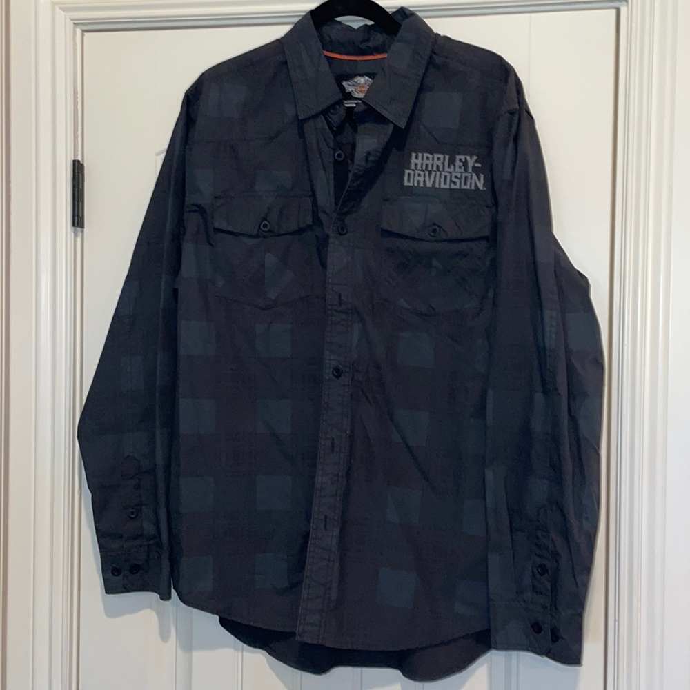 Men’s Harley Davidson Long Sleeve Button Up Shirt